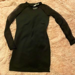 ZARA W&B collection black mini dress.